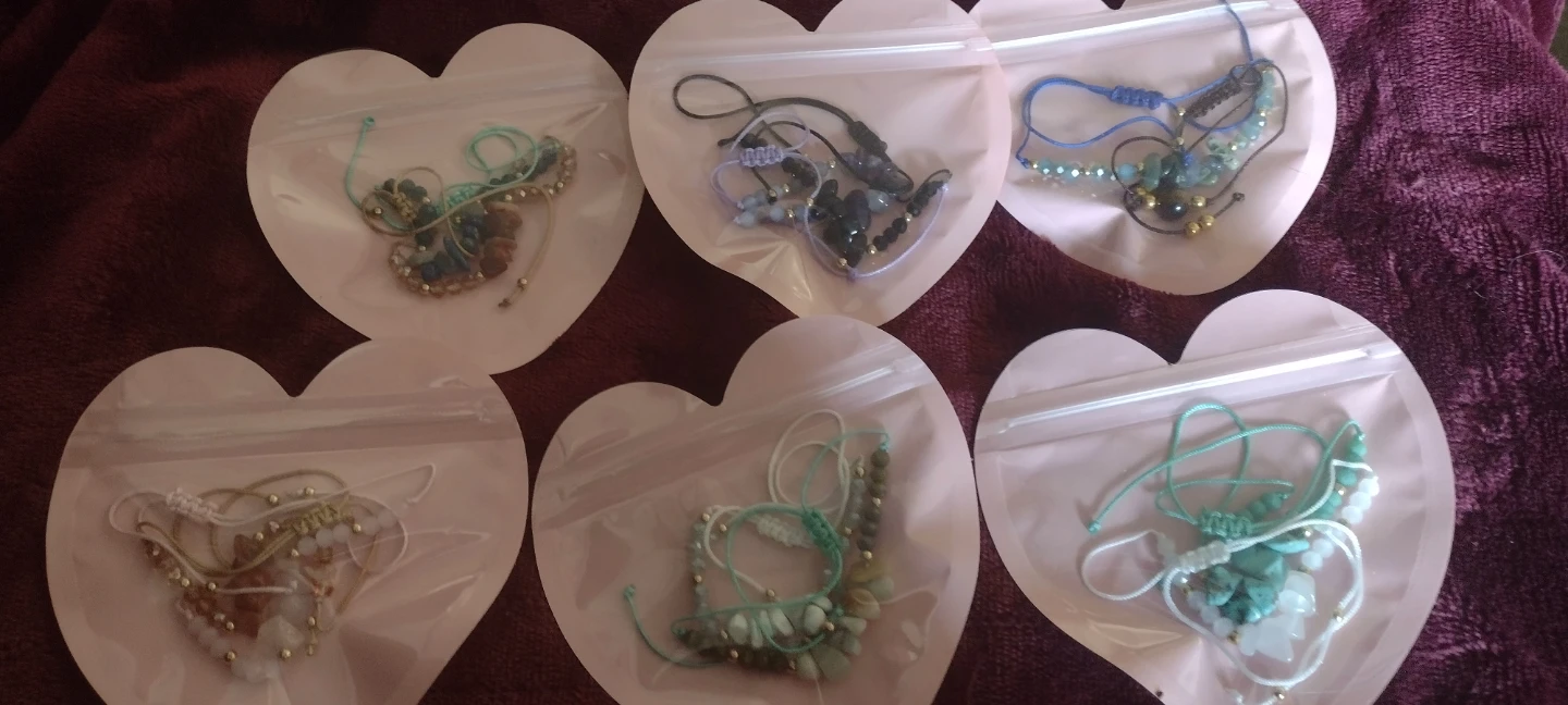 Handmade Beaded Rock Stone Bracelets -