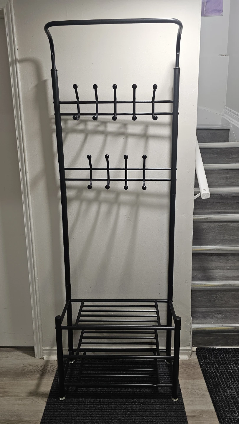 Coat Rack with 3-tier shoe storage