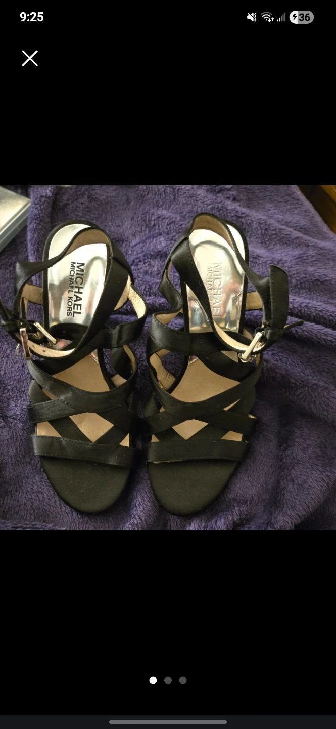 MICHAEL Michael Kors Black Strappy Heels