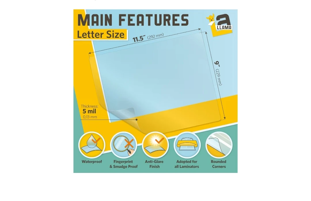 Thermal Laminating Pouches, Matte Finish, 9 x 11.5 Inches,30 - photo 2