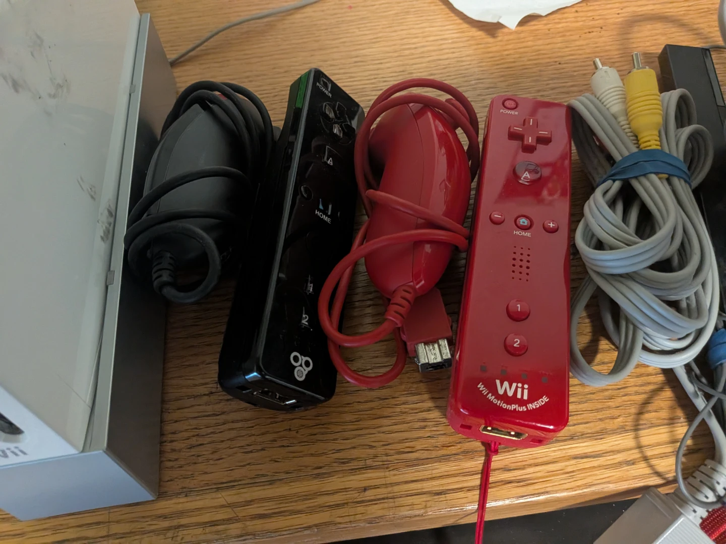 Nintendo Wii Console with Red Wii MotionPlus Controller - photo 4