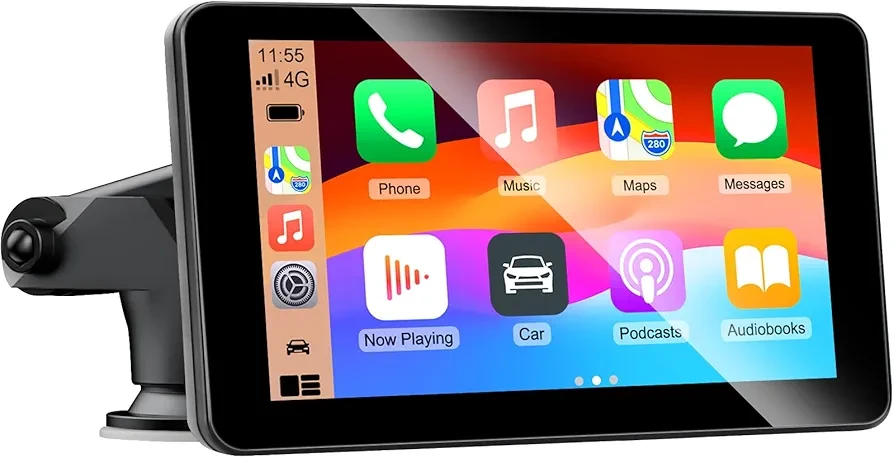 7 Inch Portable Car Stereo with CarPlay & Android Auto
