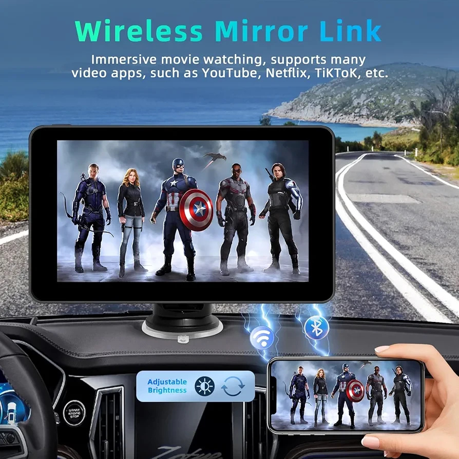 7 Inch Portable Car Stereo with CarPlay & Android Auto - photo 4