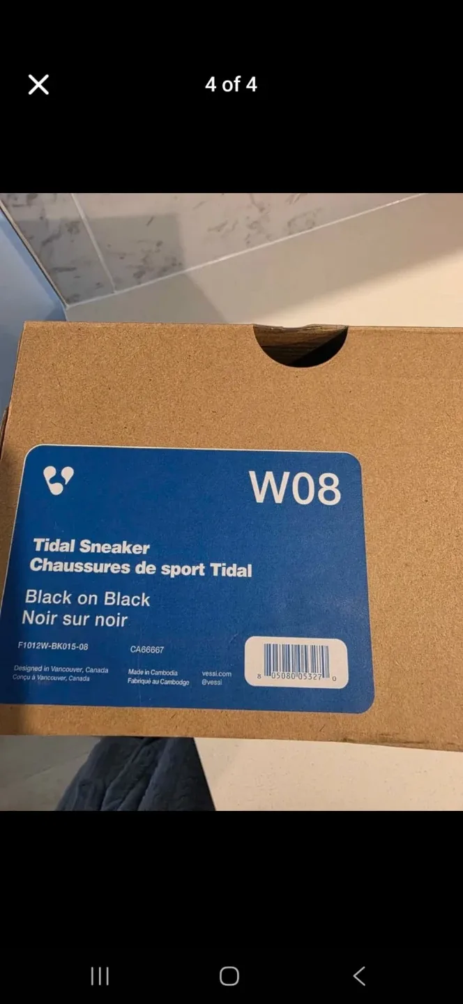 New Size 8 .Vessi Tidal Sneaker Black on Black W08 - photo 4