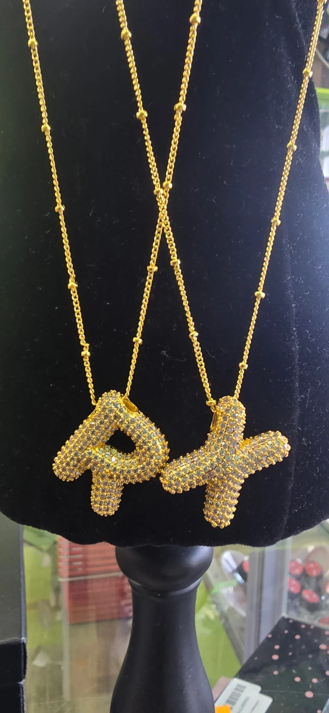 Bling Letter Pendant Necklaces - photo 2