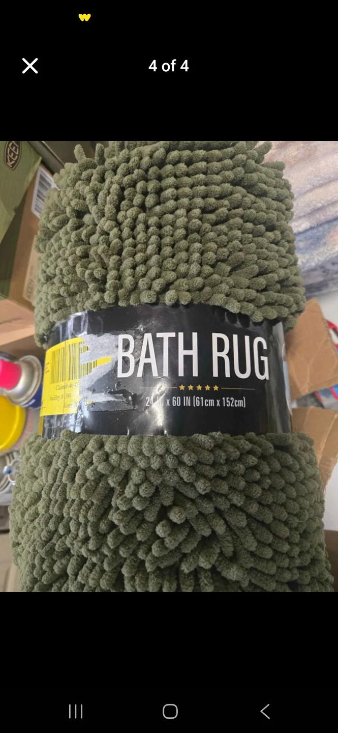 Bath Rug 24" x 60" Olive Green