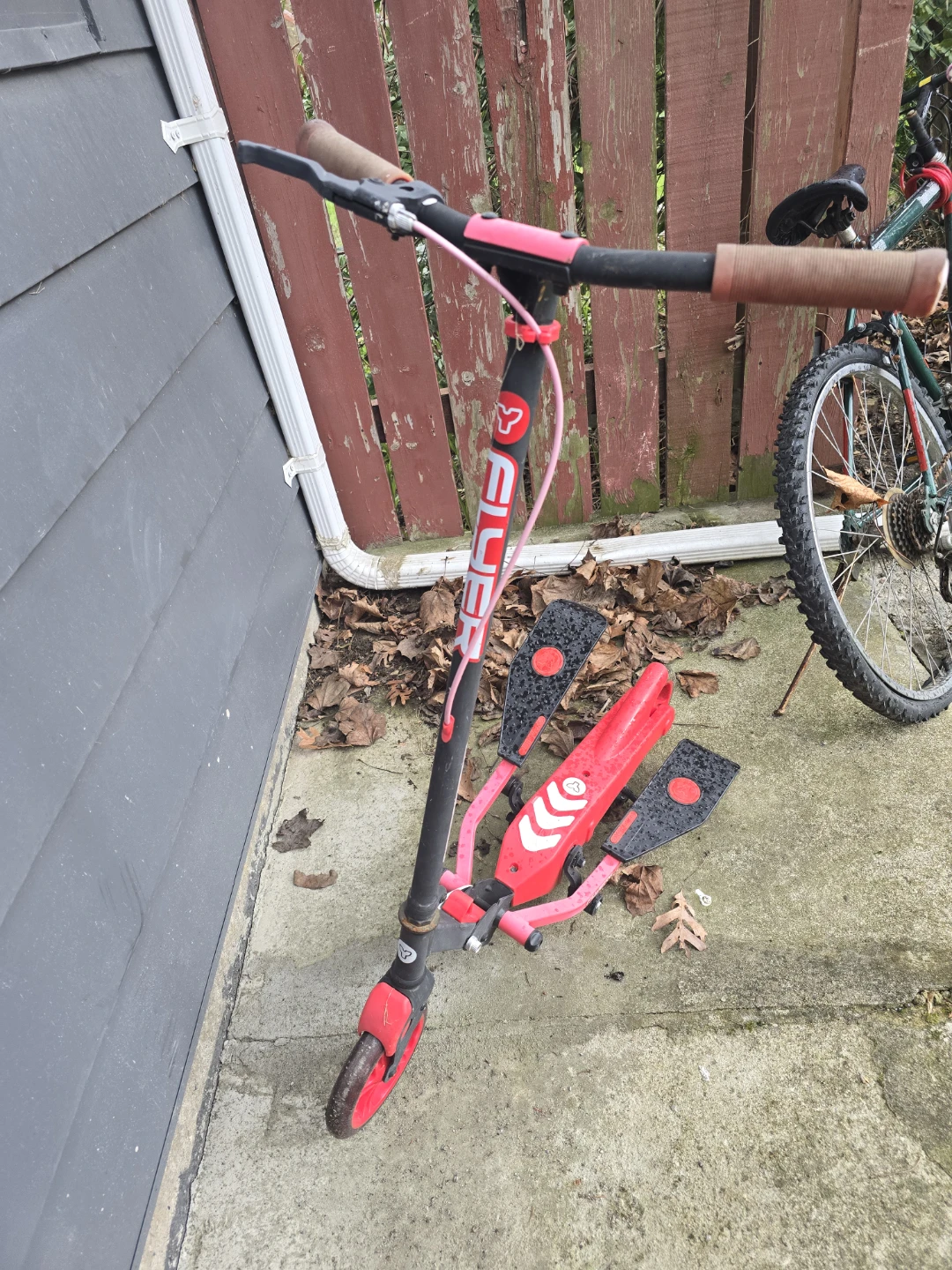 Red and Black Yvolution Glider Scooter