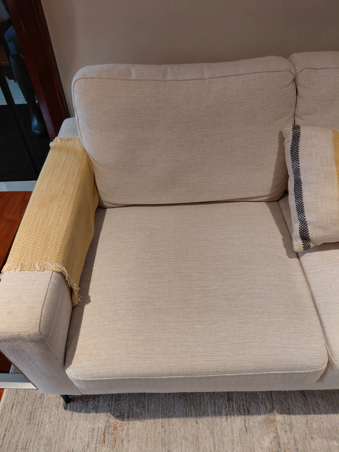 Cream 3-Seater Sofa - photo 4