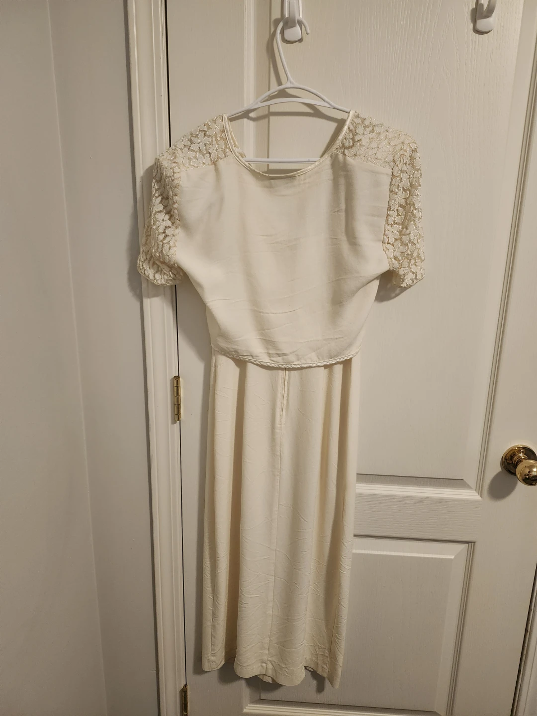 Cream Sheath Dress with Lace Bolero - photo 2