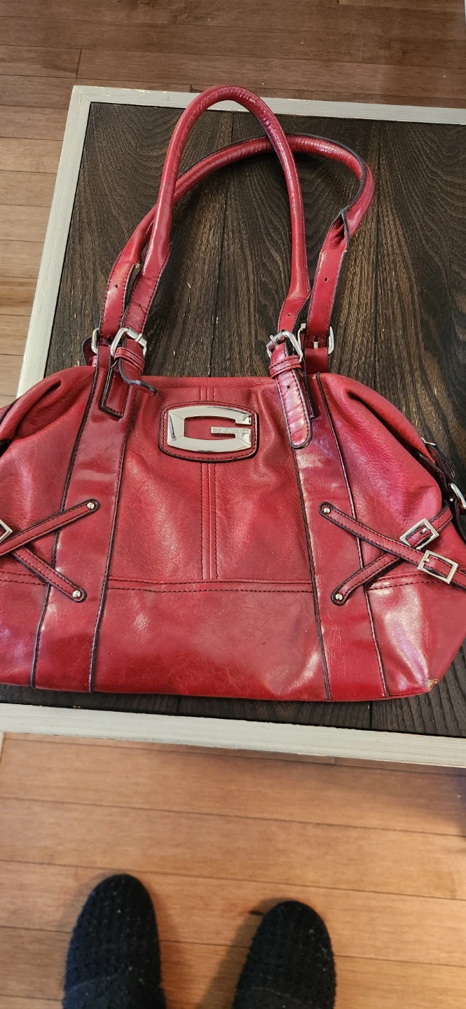 Red Gussaci Satchel Handbag