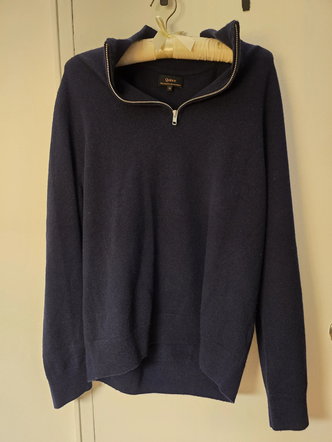 MEN Quince 100% Mongolian Cashmere Half-Zip Sweater