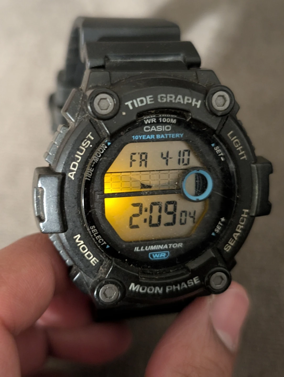 Casio Tide Graph Moon Phase Watch