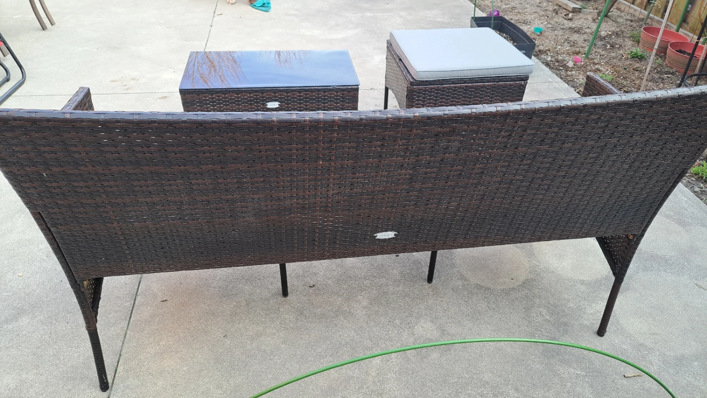 Wicker Patio Set - Loveseat and 2 Tables - photo 5
