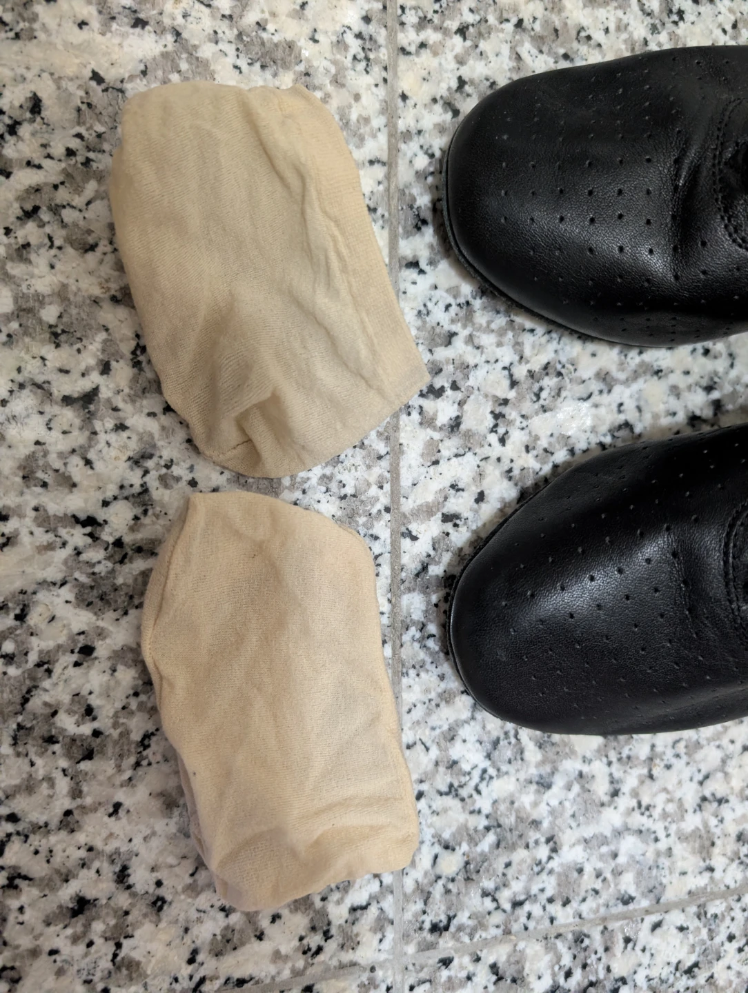 Natural Spin Dance Shoes - Black Leather - Size 6 - photo 5