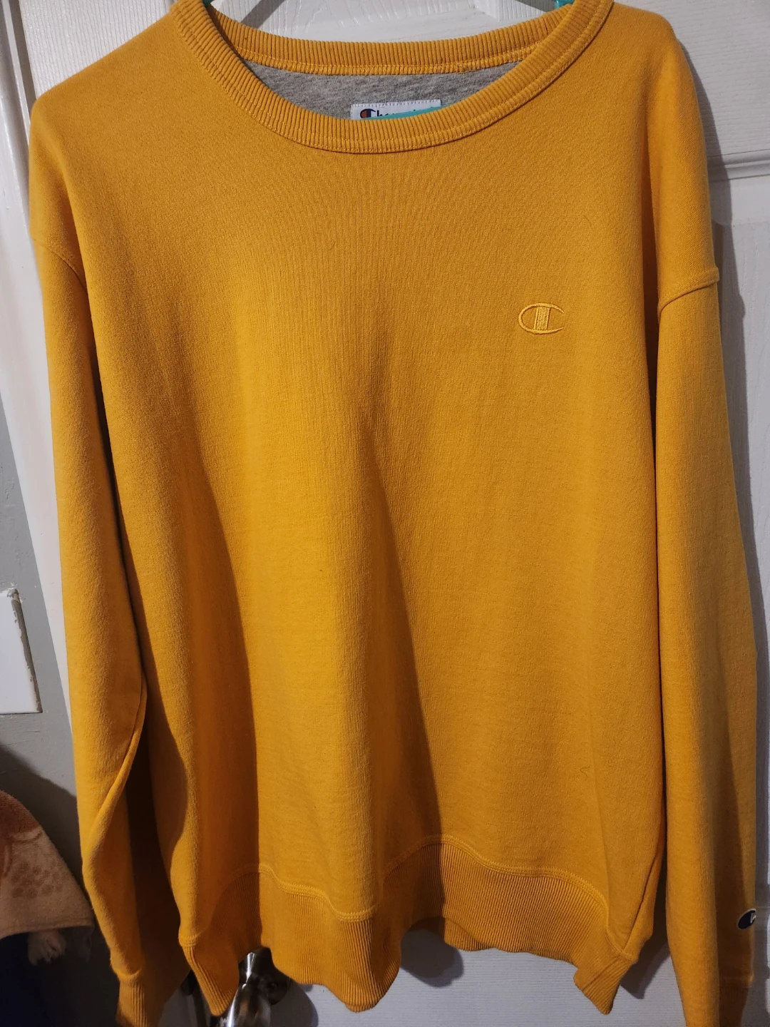 Men's gold yellow champion sweatshirt
