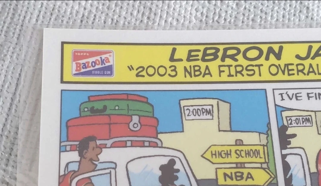 2003-2004 Topps bazooka comic Lebron James rookie - photo 2