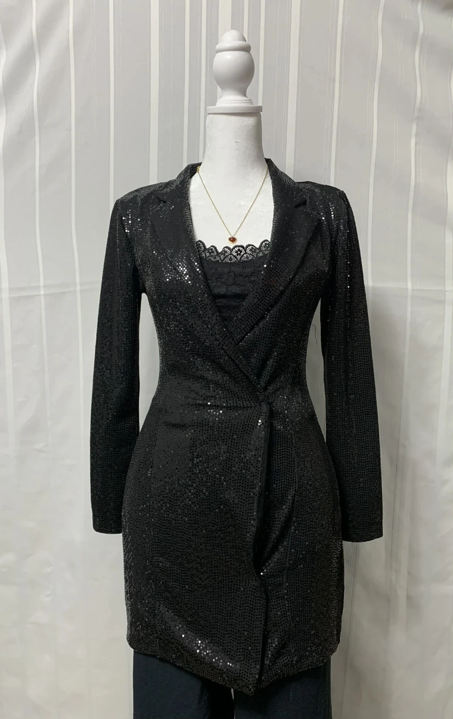 H&M Divided Black Sequin Blazer XS