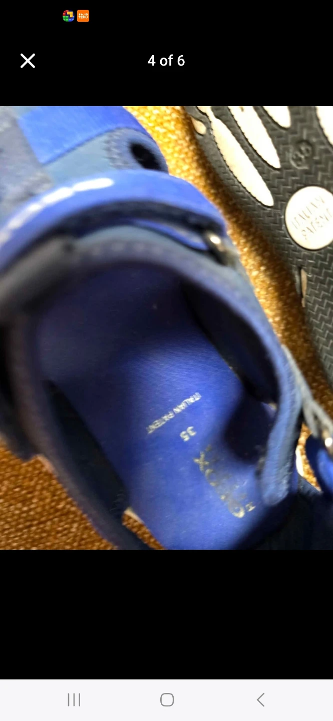 Boys Geox Blue Sandals Size 35 Eur (3 1/2 US) on velcro EUC - photo 4