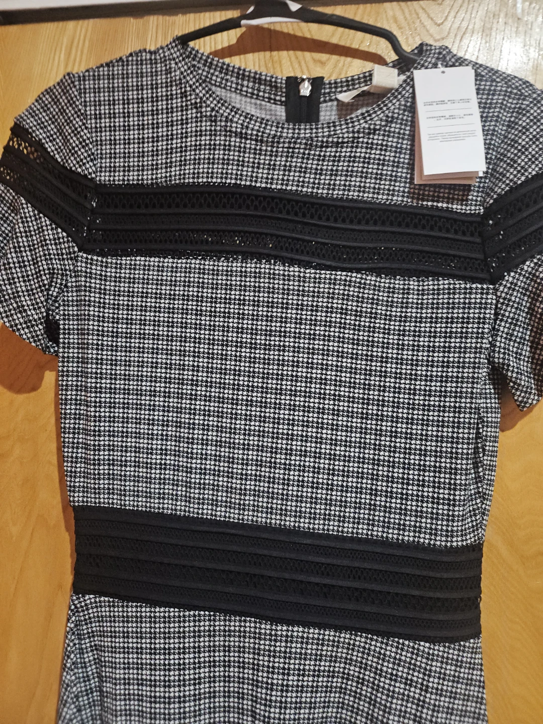 Michael Kors White Houndstooth Dress with Lace Trim - photo 2