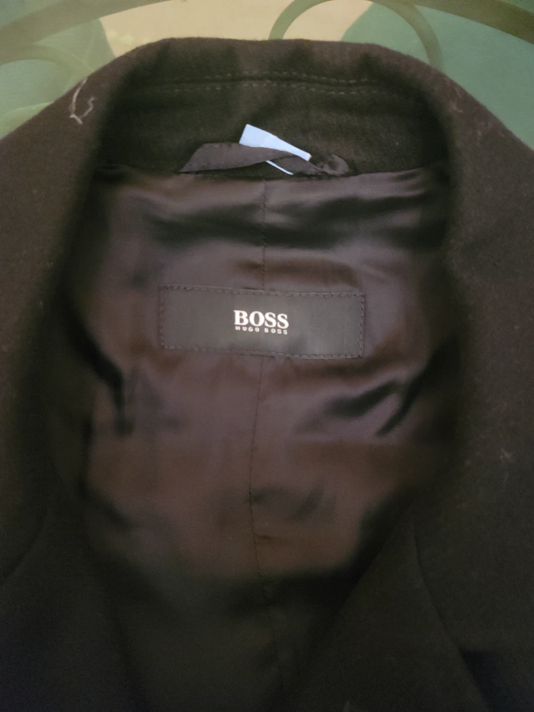 BOSS Hugo Boss Black Wool Blend Overcoat