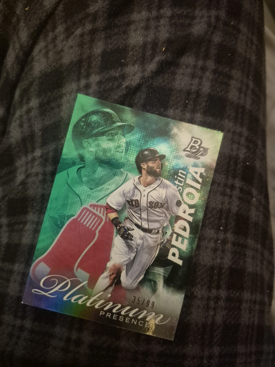 2017 Topps Bowman Platinum Dustin Pedroia Baseball Card - photo 2