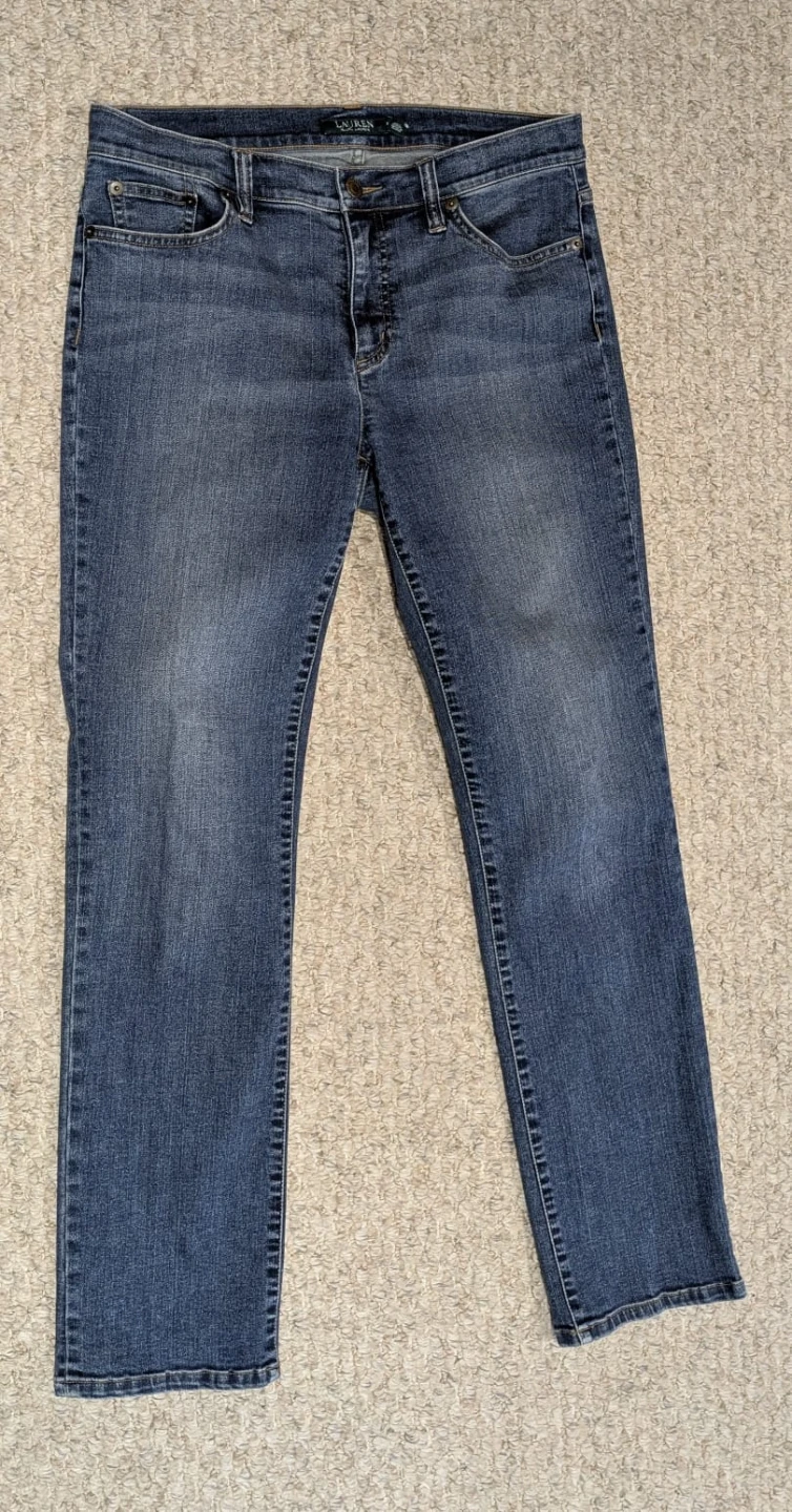 Ralph Lauren -Blue straight-fit women's jeans. Size 8