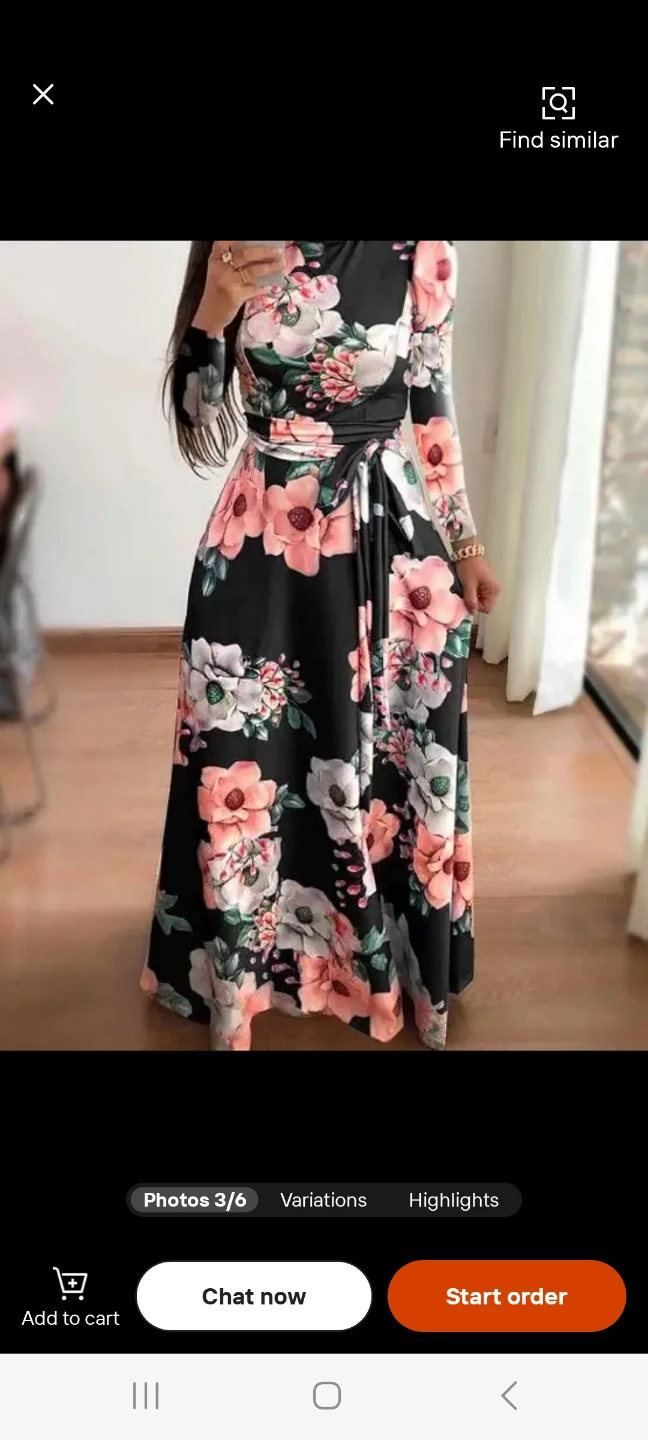 Maxi Dress with Floral Print