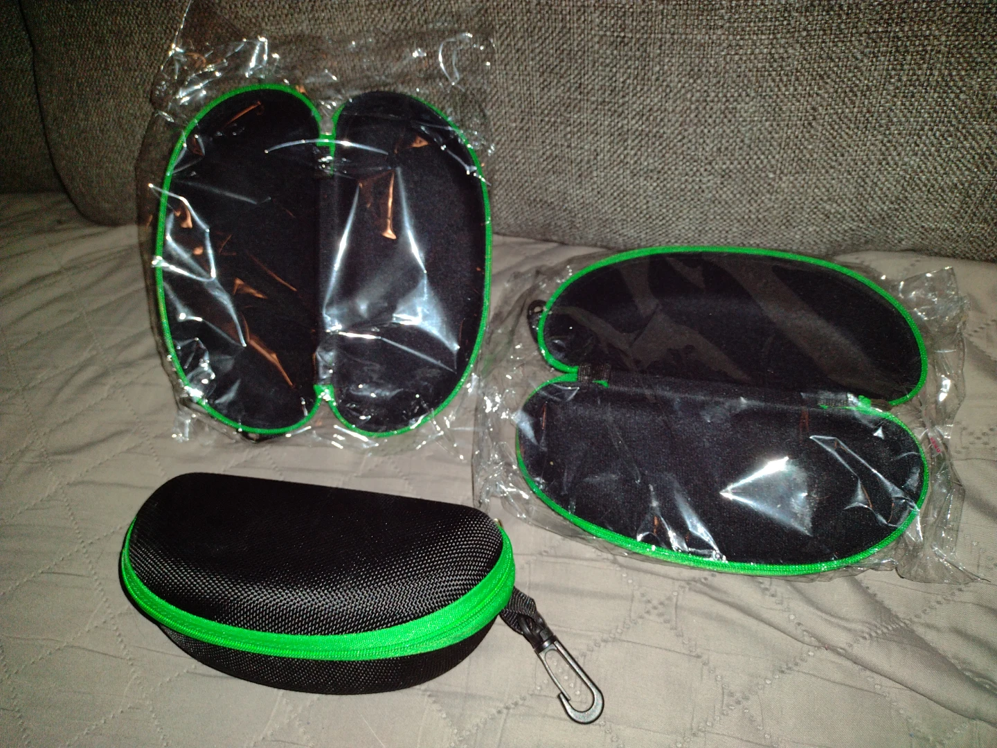 Black Eyeglass Case with Green Trim - photo 4
