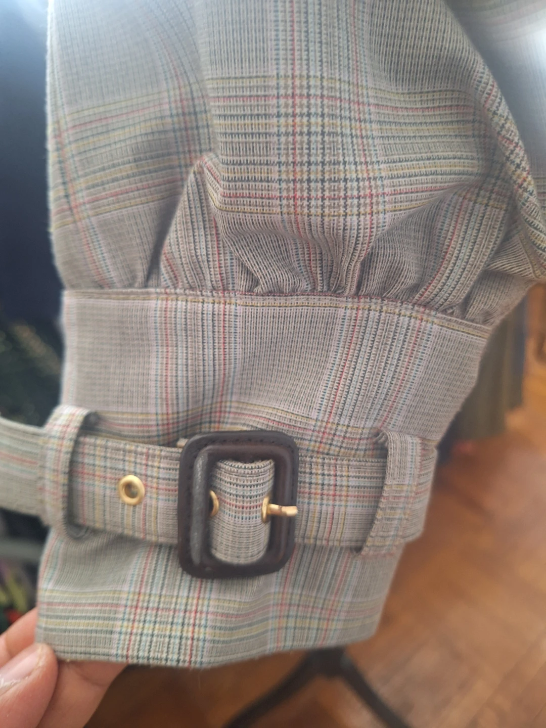 Plaid Belted Blazer Jacket - photo 2