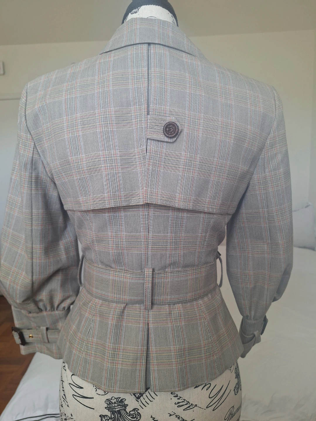 Plaid Belted Blazer Jacket - photo 3