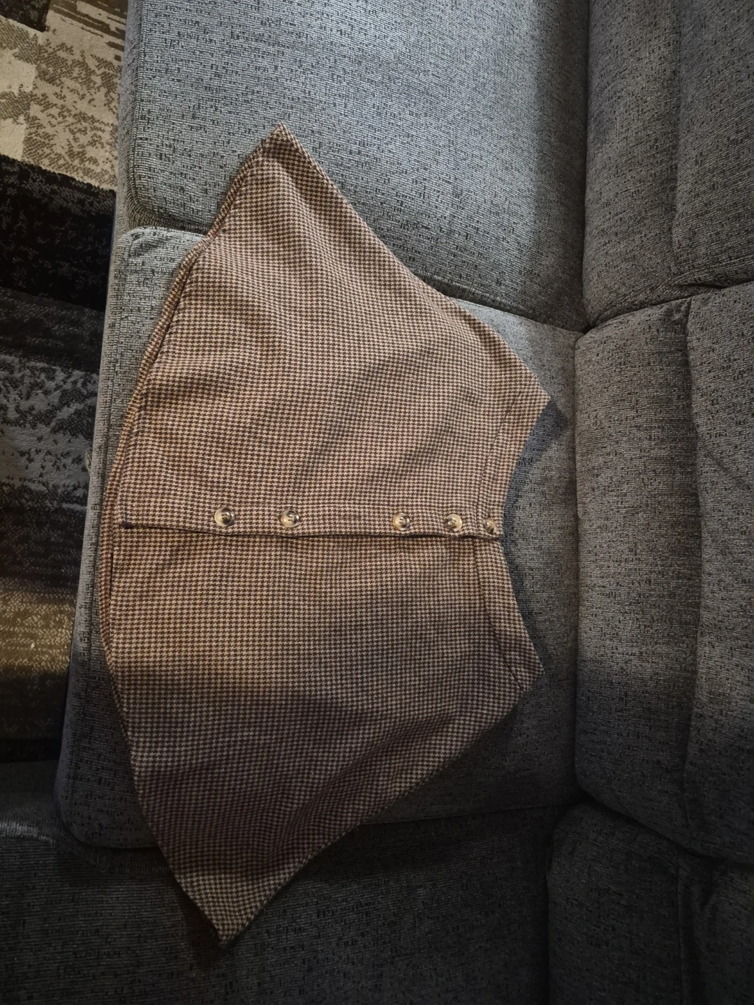 Houndstooth Pattern Skirt - Size XL
