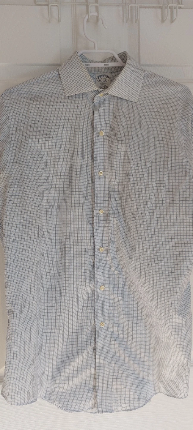 Brooks Brothers Dress Shirt - Blue checked pattern- 15-34