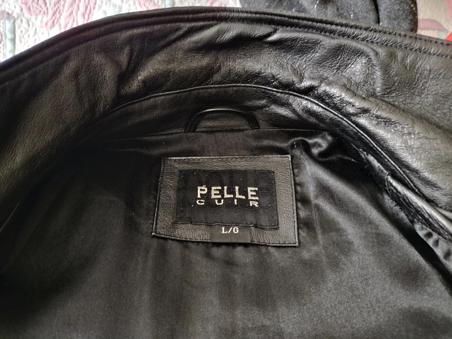 🌱 Pelle Cuir Black Genuine Leather Jacket Size L/G - photo 3