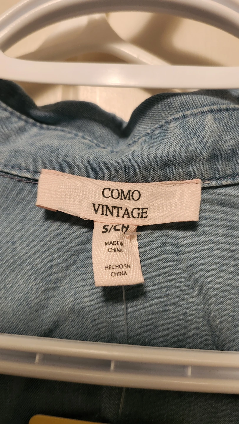 Como Vintage Denim Shirt Dress Size S - photo 3