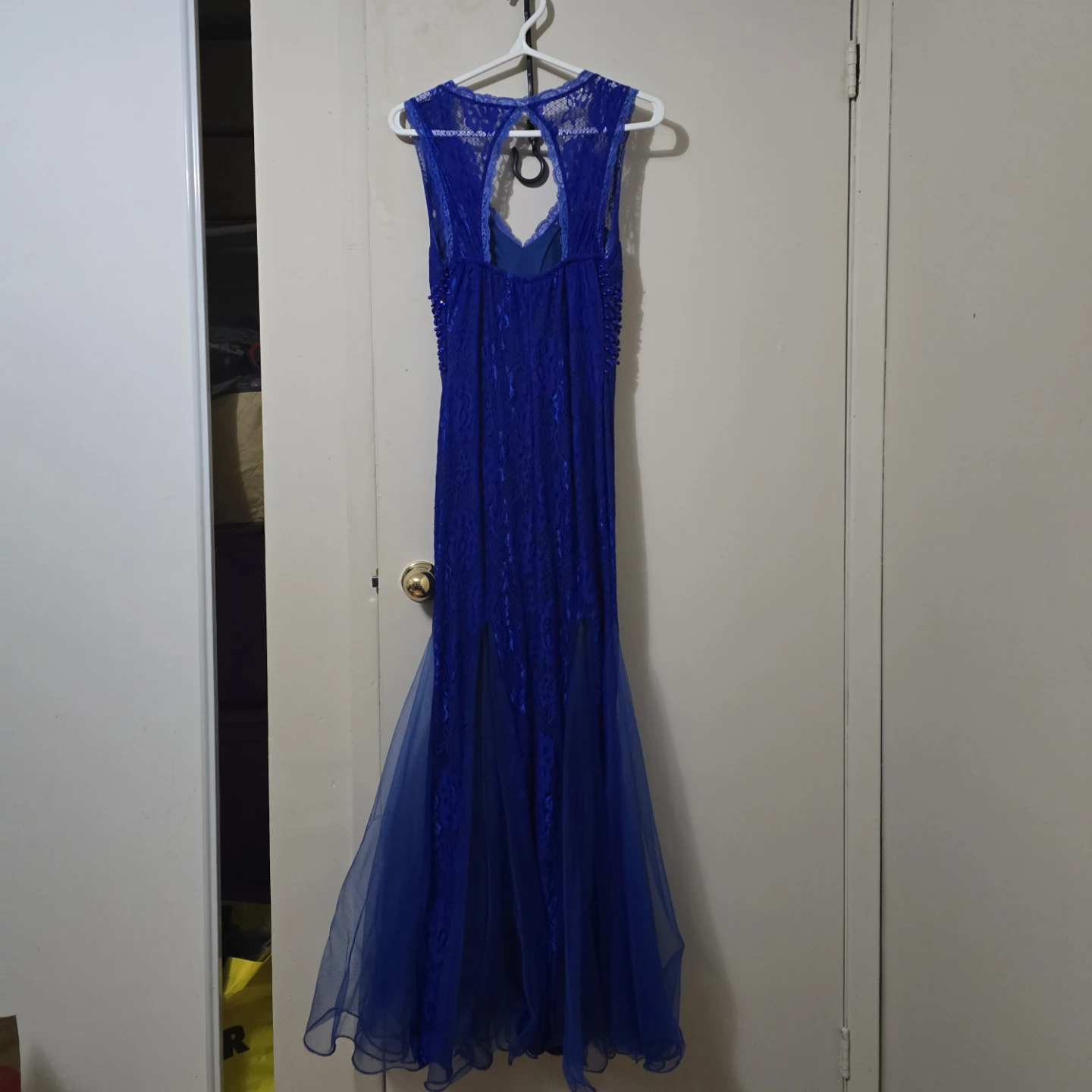 Royal Blue Lace Mermaid Evening Gown - photo 2