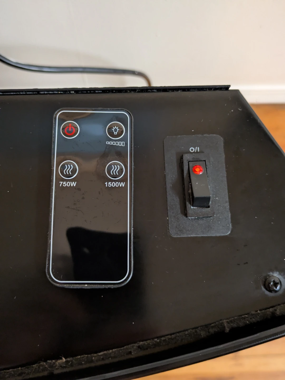 Black Electric Fireplace with Remote - photo 2