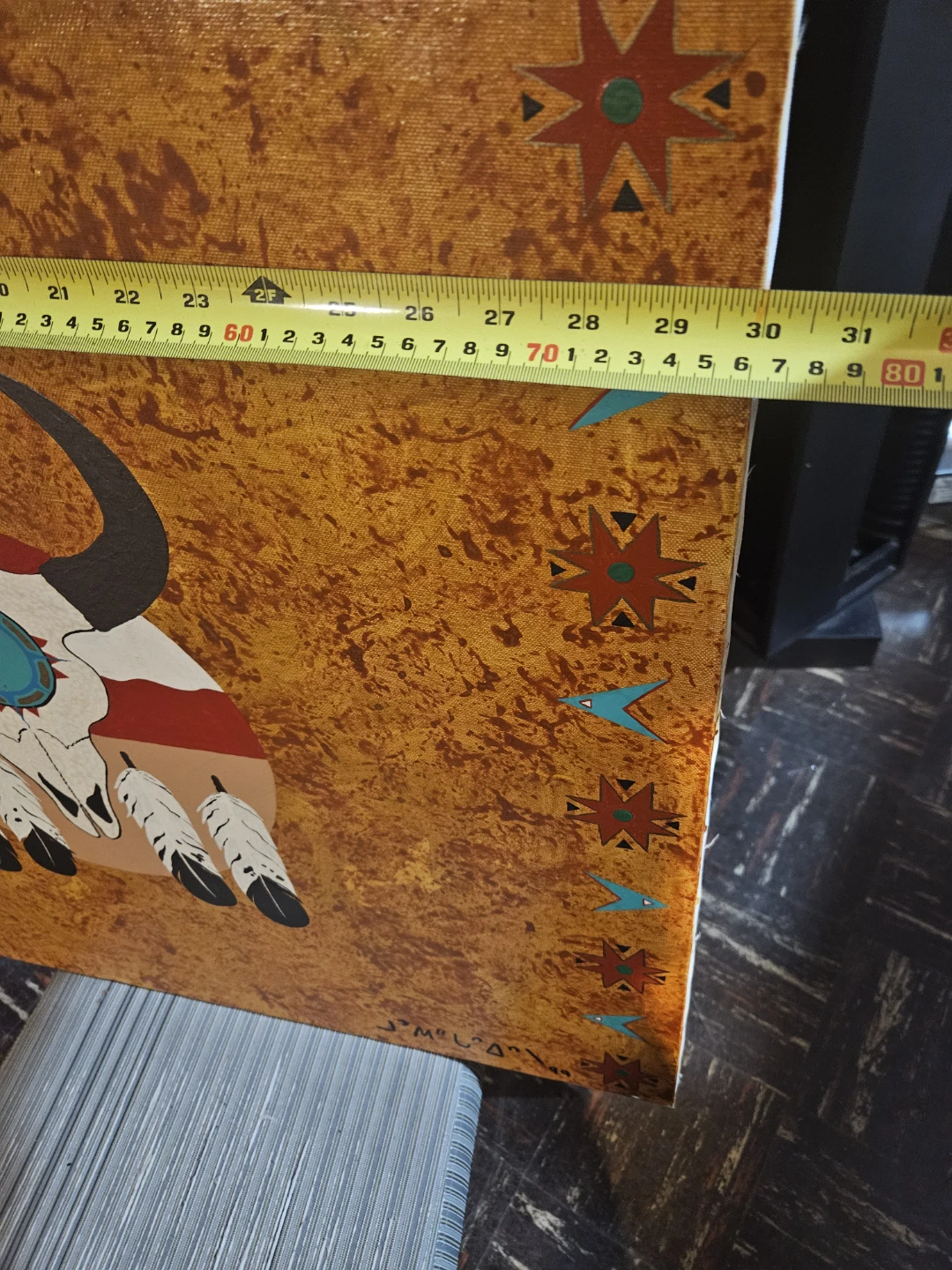 Original Artwork - Bull Skull & Feathers - photo 5
