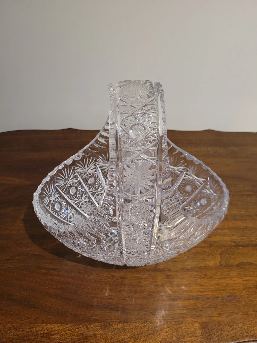 Vintage bohemian queen lace hand cut basket