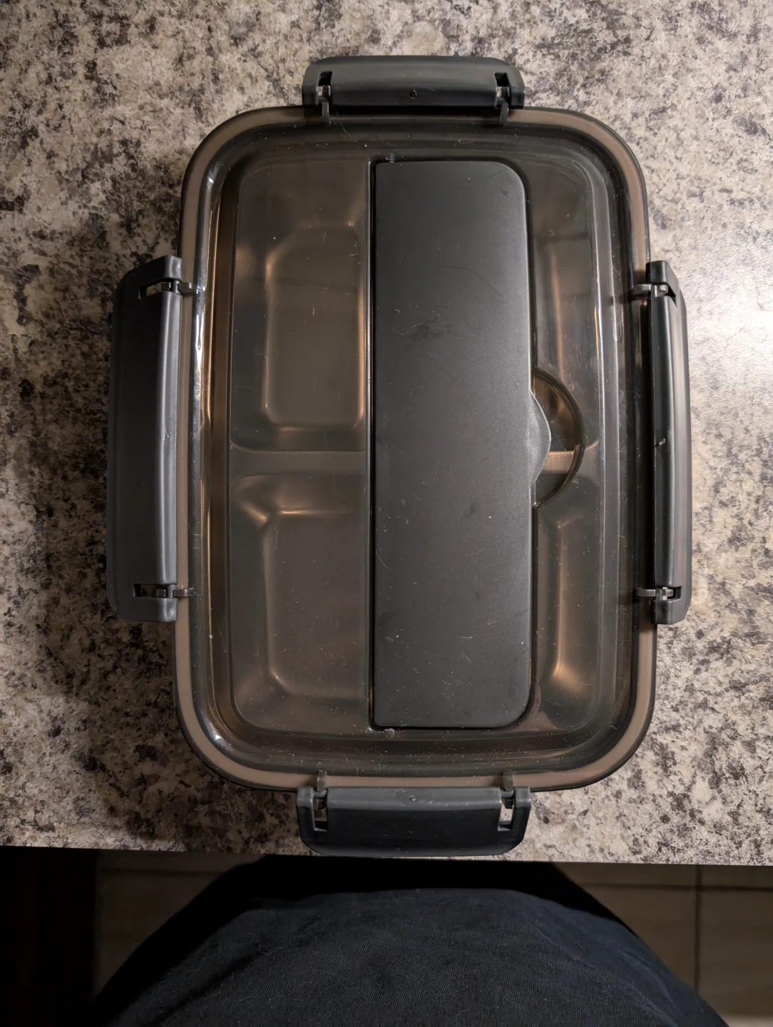 3 Compartment SS Lunch Box w/ Spoon & Chopsticks - photo 3