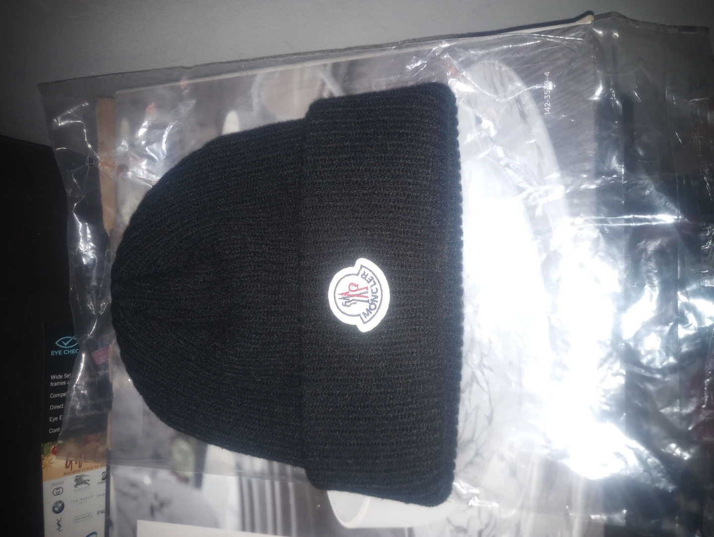 Moncler Black Beanie Hat - photo 2