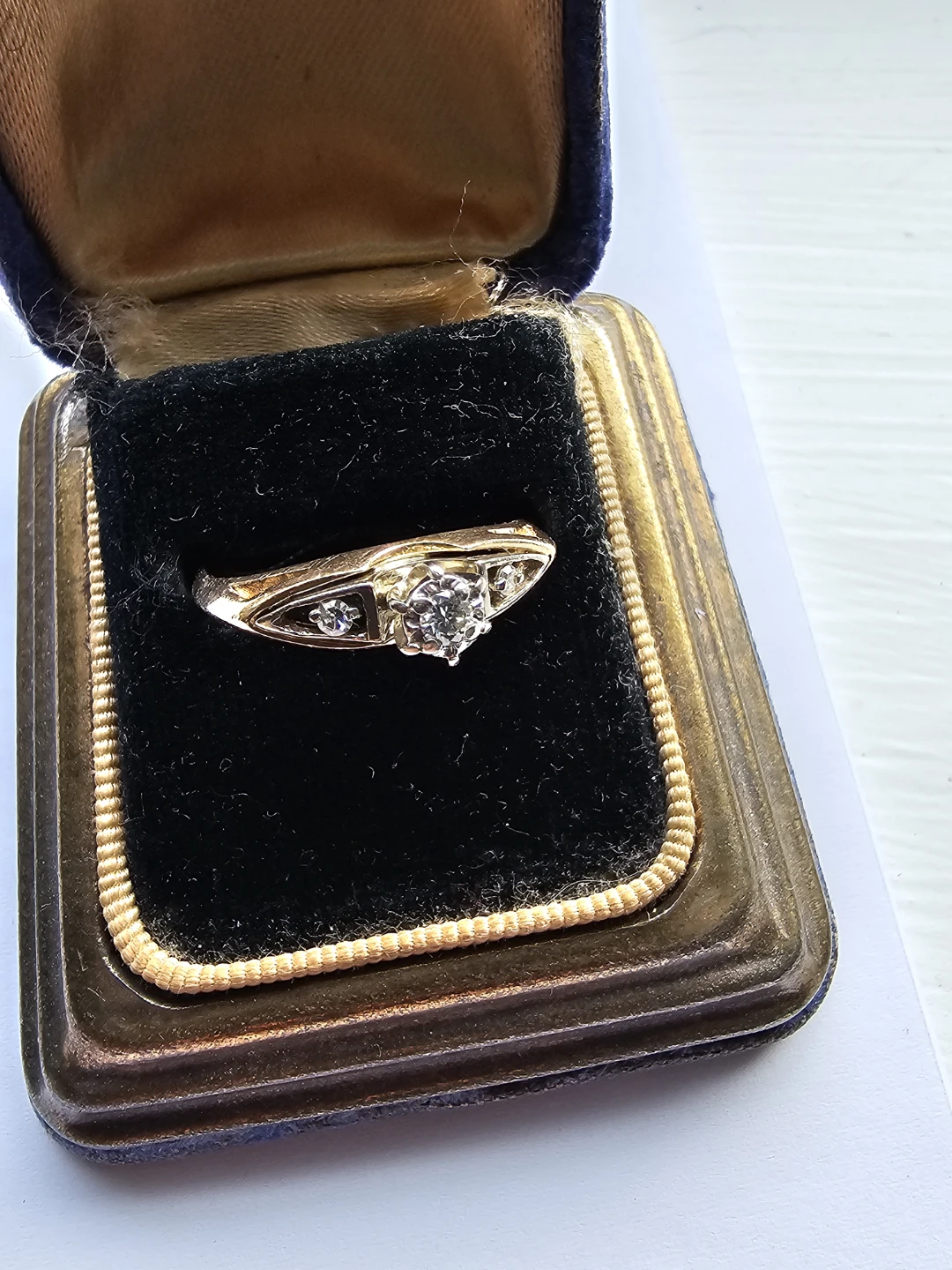 Diamonds 14k gold. Promise ring. Lovely. Ring size 7/8 - photo 4