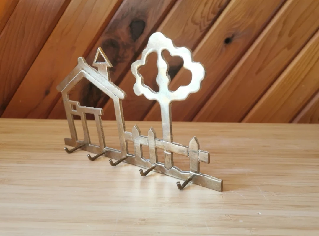Vintage Brass Wall Key Holder