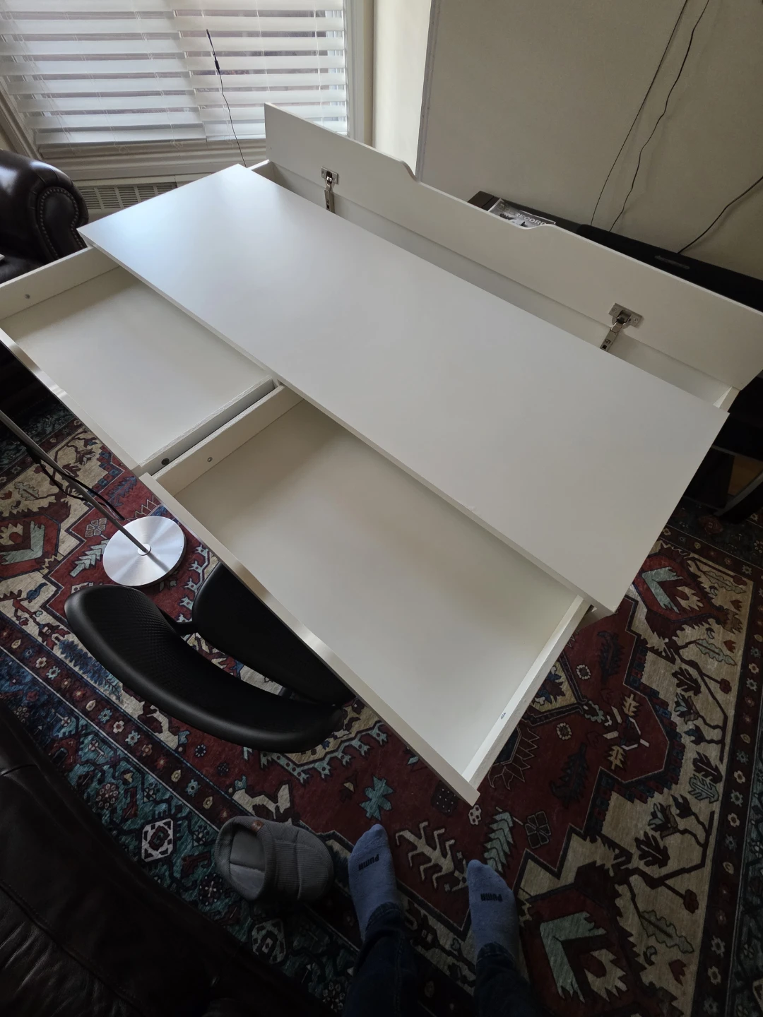 IKEA Desk, Chair, and Light. - photo 3