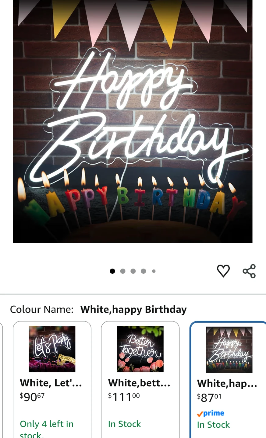 Happy Birthday Neon Sign Light - photo 3
