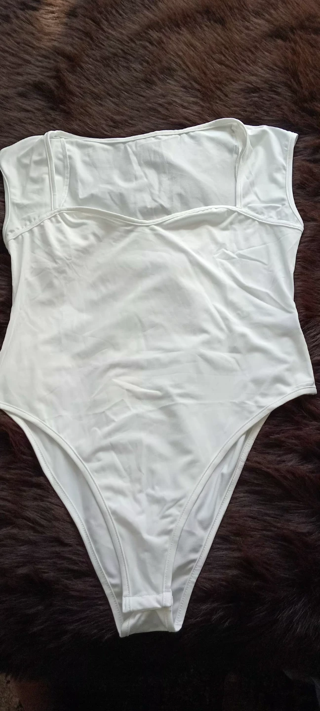 White 1XL Bodysuit