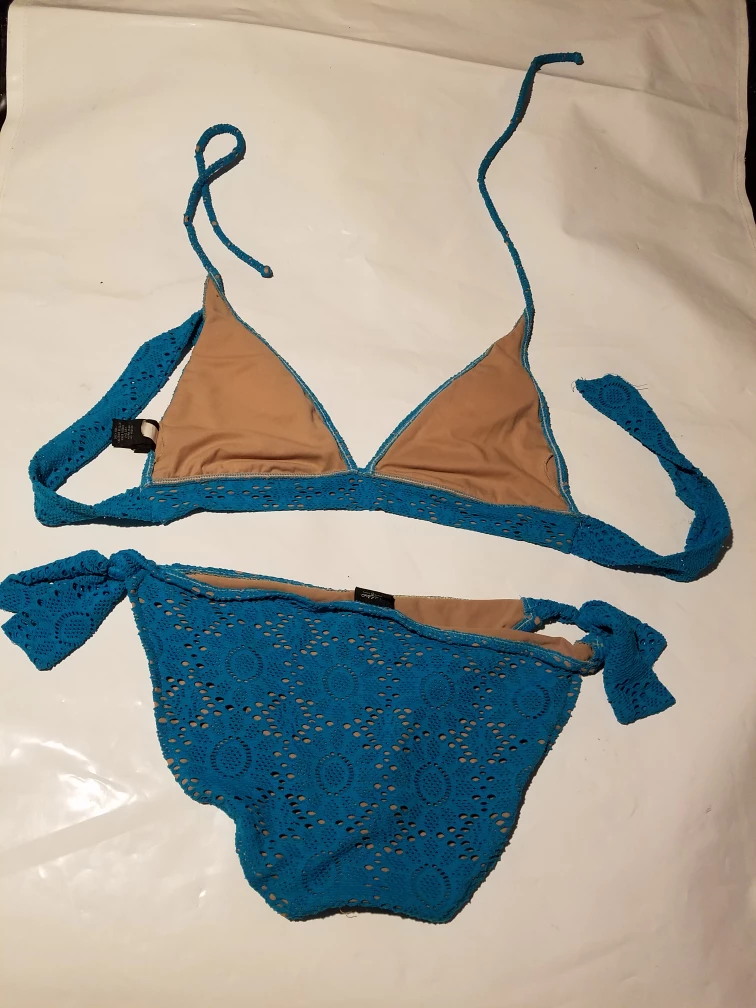 Mossimo Turquoise Crochet Bikini Swimsuit - photo 2