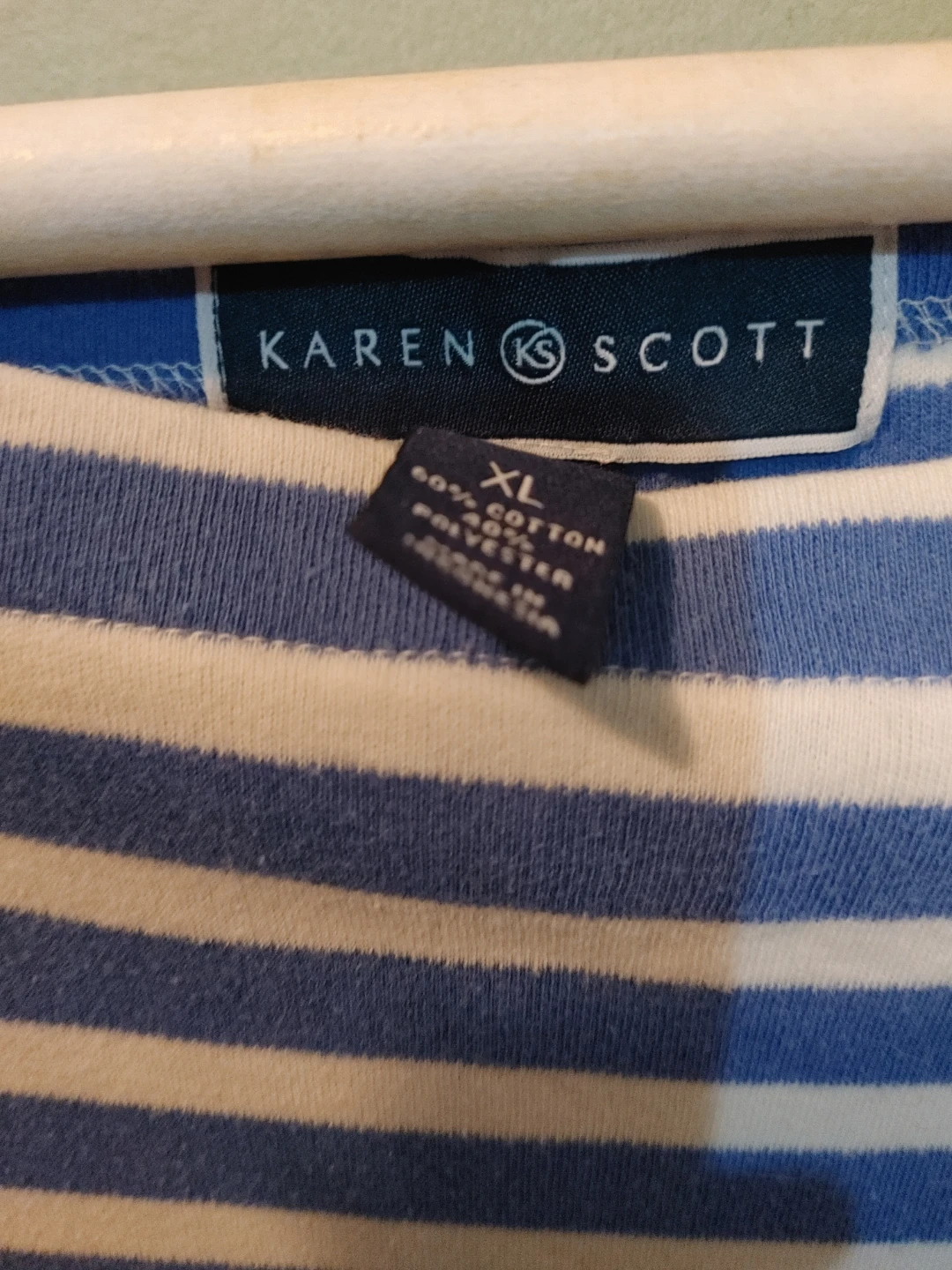 Karen Scott Striped Boat Neck Shirt - XL - photo 2