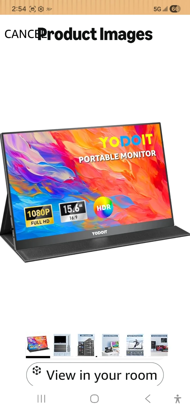 YODOIT 15.6" Portable Monitor - Full HD 1080P HDR