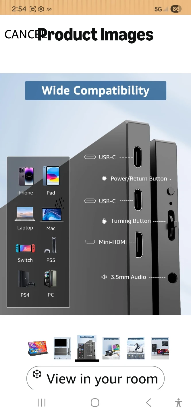 YODOIT 15.6" Portable Monitor - Full HD 1080P HDR - photo 3
