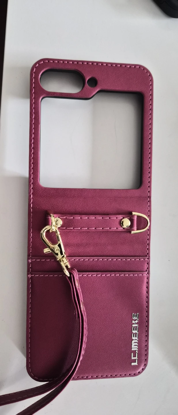 Samsung Zflip6  Wallet Phone Case with Card Slots - Magenta - photo 2